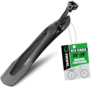 RBRL Bike Fender Adjustable Bicycle Mudguard [24-29 Inches], Universal Quick Disassembly Bike Fender, Thicken and Widen Universal Fender for Bike/Ebike/MTB Against Splashing Water and Dust (Rear)