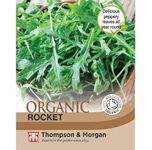 Herb Rocket Cultivated Organic Seeds Eruca vesicaria Salad Rocket Arugula Roquette Hardy Annual Easy to Grow Your Own Garden Vegetable Plants 1x Packet (Approx. 400 Seeds) by Thompson and Morgan