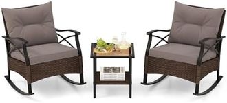 COSTWAY 3 PCS Garden Rocking Bistro