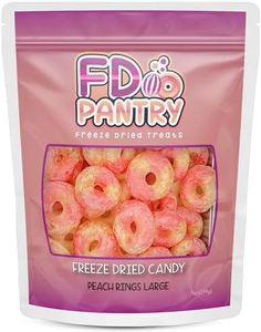 Freeze Dried Peach Rings Candy Large 4oz bag (Peach Rings)