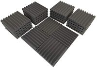 Advanced Acoustics 12" (305mm) Wedge Acoustic Studio Foam Treatment 24 Tile Pack 0.60 NRC Covering 24sqft (2.23m2)