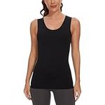 Razzi Fidel FTM, Tomboy, Transgender Chest Binder Compression Tank - Moderate Compression and Tummy Control, Black, Large