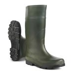 JUJU Wellington Boots for Men | Green | UK Size 11 | Waterproof Knee High Mens Wellies | Durable PVC Rubber Boots | Multi Purpose Wellys For Men