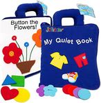 Jollybaby My Quiet Book - Quiet Book for Toddlers - 3D Books Fabric Activity for Babies/Toddlers, Learning to Sensory Book, Identify Skill Boys and Girls, Busy Book