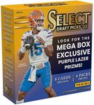 2023 Panini Select Draft Picks Football 6 Pack Mega Box with 48 Cards