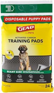 Glad for Pets Activated Carbon Puppy Training Pads, Giant Size | Charcoal Puppy Pads for Dogs, Large Dog Pee Pads | Super Absorbent and Leak Proof Wee We Puppy Pee Pads | 24 Pack Puppy Pads