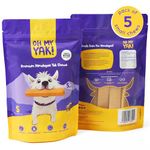 Oh My Yak Premium Yak Chews for Dogs & Puppies, Small (Pack of 5), Long Lasting 100% Natural Dental Sticks for Healthy Teeth and Gums, Milk Cheese Himalayan Yak Dog Chews, Rich in Protein & Calcium