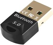 EasyULT USB Bluetooth 5.0 Adapter for PC Laptop, Wireless Bluetooth Dongle/Receiver for windows 11/10/8/8.1/7, Plug and Play, Wireless Transfer for Headset Speaker Keyboard Mouse Printer