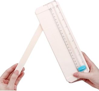 Briartw Mini Paper Trimmer with Extending Ruler – Portable Paper Cutter for Precise Trimming | Inch & Centimeter (CM) Scale | Compact, Lightweight, Anti-Slip | Crafting, Scrapbooking, Office Use