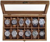 SONGMICS 12-Slot Wood Watch Box - W