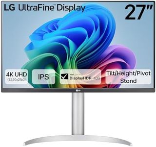 LG 27UP650K-W 27-inch Ultrafine 4K UHD (3840 x 2160) IPS Computer Monitor, 60Hz, 5ms, DisplayHDR 400, Reader Mode, Flicker Safe, HDMI, DisplayPort, Tilt/Height/Pivot Adjustable Stand, White