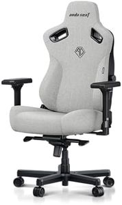 Anda Seat Kaiser 3 Large Gaming Chair for Adults - Ergonomic Black Fabric Gaming Seat with Lumbar Support, Comfortable Office Chairs with Neck Support - Heavy Duty Wide Computer Seat