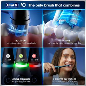 Oral-B iO6 Electric Toothbrush – Black, Rechargeable