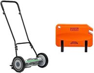 American Lawn Mower 1815-18 18-Inch 5-Blade Reel Lawn Mower & American Lawn Mower Co. SK-2 Reel Lawn Mower Hand Sharpener, Orange