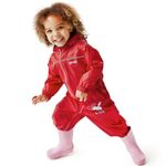 Regatta Unisex Kid's Puddle IV Waterproof Puddle Suit, Red, 48-60 Months