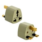 Hi-Plasst Type-G Plug Travel Adapter UK/London Converter (Pack of 2) Universal Socket for Indian Pins for England Dubai Hongkong Singapore Ireland Kenya Macau