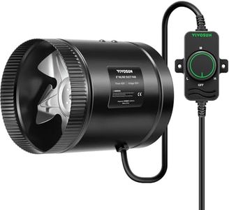 VIVOSUN Inline Booster Duct Fan 6” 275 CFM with Speed Controller, HVAC Exhaust Ventilation Fan with Low Noise for Basements, Bathrooms, Kitchens, Attics, Grow Tents