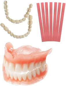 Do It Yourself Denture Fake Teeth Top and Bottom Temporary Teeth, Easy and Convenient, Common to All situations-A3