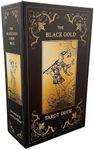 Qcsdckot Black Gold Tarot Cards Set, Tarot Cards for Beginners with Meanings on Them, Tarot Cards Deck with Guide Book, Gold Gilded Edges