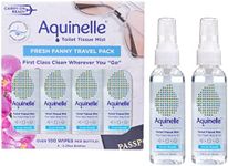 Aquinelle Toilet Tissue Mist - Value Pack of 4 Convenient 3.25oz Bottles - Non-Clogging Alternative to Flushable Wipes - Simply Spray On ANY Folded Toilet Paper