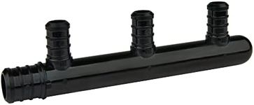 EFIELD 3 Outlets Pex Poly PPSU Barb Crimp Closed Manifold: 3/4 Trunk, 1/2" Port (3 Ports), F2159, Lead Free