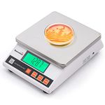 Bonvoisin High Precision Digital Accurate Electronic Balance Portable Heavy Weight Laboratory Analytical Balance 0.1g Industrial Weighing Counting Scale Jewery Kitchen Scale CE Certified (10kg,0.1g)