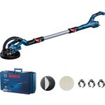 Bosch Professional GTR 55-225 Drywall Sander (550 Watt, Sanding Disc Diameter 215 mm, Includes 1 x Sanding Sheet M480, 1 x Soft Sanding Disc Set, 3 x Cable Clips, in Craftsman's Case