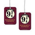 MCSID RAZZ - Harry Potter Design Pack of 2 Luggage Bag Tag for Baggage Suitcases Official Licensed by Warner Bros, USA (Hogwarts 93/4)