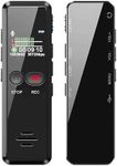 Liebssen Digital Voice Recorder with Playback, Enhanced Audio Dictaphone with One Touch, 8G 1536Kbps HD Recording Noise Reduction USB Charge MP3 Player Recorder for Lecture Interview Meeting (64, GB)