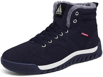 Mishansha Hombre Botas de Invierno Impermeable Zapatos de Nieve para Masculino Cálidas Forrados de Piel Botines de Nieve Antideslizante Winter Boots, Azul 41