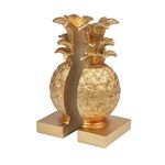 Creative Co-Op Pineapple Shaped Gold Resin Bookends (Set of 2 Pieces)