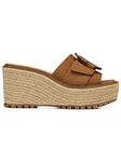 Sam Edelman Womens Livi Leather Flatform Platform Sandals Brown 10 Medium (B,M)