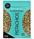 Wonderful Pistachios No Shells, Sea Salt & Vinegar Nuts, 22 Ounce Bag, Protein Snack, On-the-Go Snack