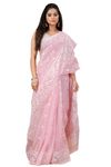 OISHANI SAREE GHOR Women's Traditional Bengal Cotton Silk Soft Jamdani Saree - Beautiful design and Quality - Without Blouse Piece (Baby Pink)