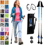York Nordic Motivator Walking Poles for Balance and Rehab - Patented Stability Grips - Lightweight, Adjustable, and Collapsible - 2 Pieces Adjustable w/flip Locks - Heights 4'6" up to 6'2" - 230 lbs