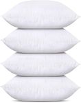 Utopia Bedding Throw Pillows Insert (Pack of 4, White) - 14 x 14 Inches Bed and Couch Pillows - Indoor Decorative Pillows