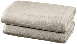 Amazon Basics Quick Dry Towel Set, 2 Bath - Platinum