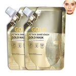 Moisturizing Gold Mask,Gold Firming Snake Venom Face Mask,Retinol Gold Mask,Anti-Aging Retinol Gold Facial Mask,Gold Facial Mask,Gold Repair Facial Mask,Anti Wrinkle Anti Aging Facial Mask,2Pcs