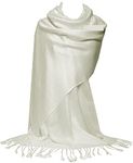 GFM® Pashmina Style Shawl Scarf - Cream - (B9-DDH)