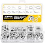 Washers, 1050Pcs Flat Washers for Screws Bolts, 304 Stainless Steel Flat Washers Assortment Set, Metal Washers Kit 9 Sizes - M2 M2.5 M3 M4 M5 M6 M8 M10 M12 for Home, Factories