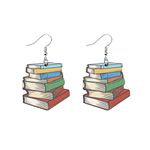 UJIMS Book Lover Gifts Cute Book Earrings for Teacher Student Librarian Jewelry for Bookworm Book Club Writer Gift (Book Earrings)