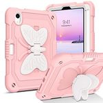 BENTOBEN iPad Mini 6 Case, 2021 iPad Mini 6th Generation Case with Pencil Holder 2 in 1 Heavy Duty Rugged Shockproof Kickstand Hybrid Bumper Protective Girl Women Boy Mini 6 Tablet Cover,Pink Design