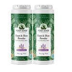 FOOT SENSE All Natural Smelly Foot & Shoe Powder - Foot Odor Eliminator Lasts up to 6 Months. Safely Kills Bacteria. Natural Formula for Smelly Shoes and Stinky feet. (2 Pack)