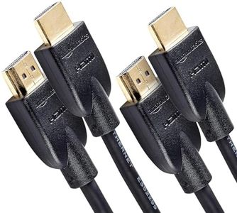 Amazon Basics HDMI Cable, 2-Pack, 6ft, 4K@60Hz, High-Speed 4K HDMI 2.0 Cord (18Gbps), 2160p, 48 bit, Compatible with TV/PS5/Xbox/Roku, Black