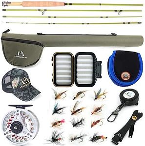 Maxcatch Ultra-Lite Fly Rod for Stream River Panfish/Trout Fishing 1/2/3 Weight and Combo Set Available (Ultra-lite Rod Combo, 6'0'' 2wt 3pcs)