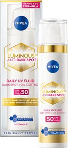 NIVEA Cellular Luminous 630 Face Moisturiser SPF 50, 40ml – Anti Dark-Spot, Hyaluronic Acid, Vitamin E