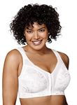 Playtex Women's Front Close with Flex Back Bra, White, 48D