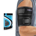 beister Compression Upper Arm Brace (Single), Biceps Tendonitis Support Brace for Men & Women with 4 Pressure Straps, Triceps Compression Sleeve & Wrap for Muscle Strains, Tendovaginitis, Pain Relief