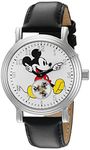 DISNEY Women Analog Quartz Watch with Faux Leather Strap W002751