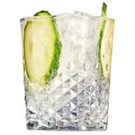 Libbey Carats Double Old Fashioned Glasses 12.3oz / 350ml - Set of 4 | Old Fashioned Tumblers, Cocktail Tumblers